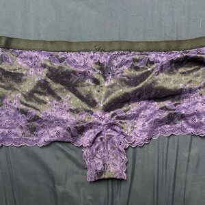 Elegant Purple Lace Women's Boy short Panties 1X